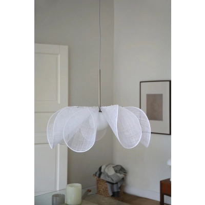 Styrka lampa wisząca 1xE27 108818 nikiel satynowy, biała