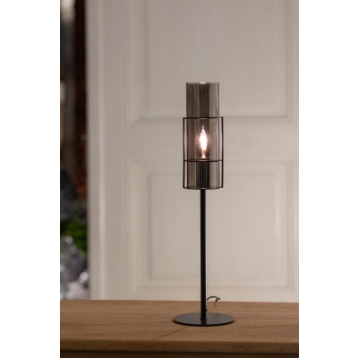 Torcia lampka stołowa 1xE14 108559 czarna, dymna