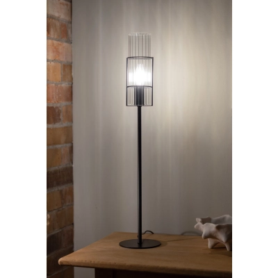 Tubo lampka stołowa 1xE14 108556 czarna, przezroczysta