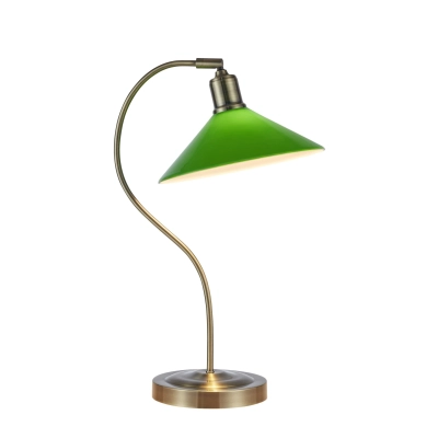 Vela lampka stołowa 1xE27 108864 antyczny mosiądz, zielona Markslojd