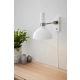 Larry kinkiet 1xE27 107499 stalowy, biały