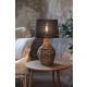 Paglia lampka stołowa 1xE27 108770 naturalne drewno, czarna