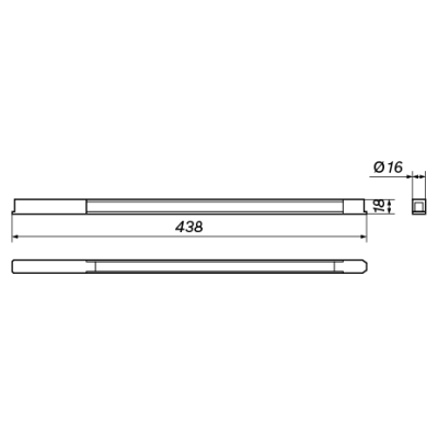 Oxyled Stripe Slim S do systemu Magnetic 48V 10W 750lm kolor biały, czarny