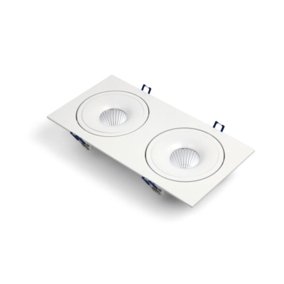 STILLO SQ DUE LED 2x8W lampa wpuszczana biała podwójna Home&Decor Oxy LED