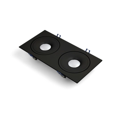 STILLO SQ DUE LED 2x8W lampa wpuszczana czarna podwójna Home&Decor Oxy LED
