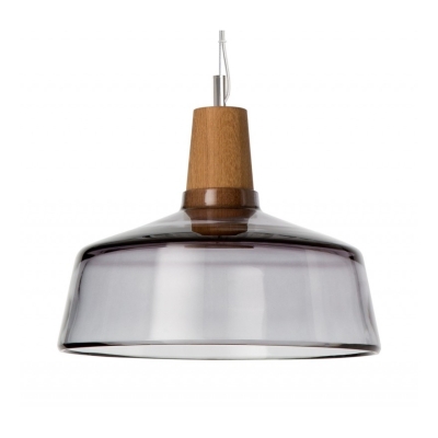 Lampa INDUSTRIAL 26/14P z antracytowego szkła - średnica 26 cm